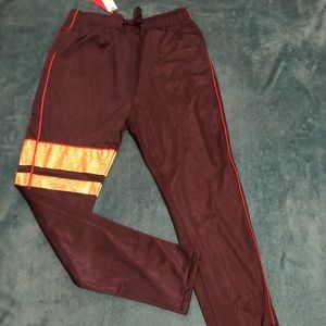 Men’s Navy Blue with Gold Stripe Sweatpants